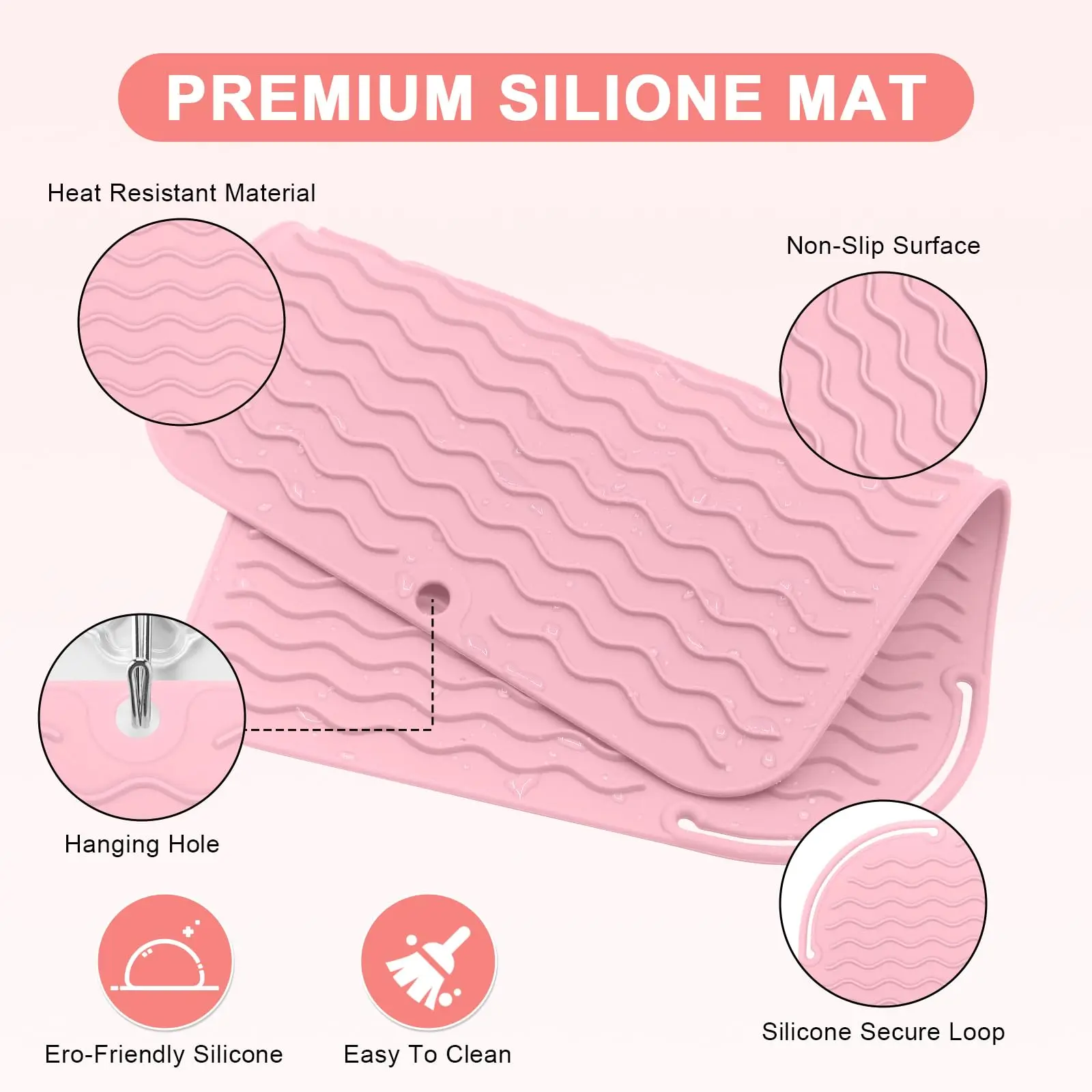 Silicone Heat Resistant Mat For Hair Insulation Mat Portable Hot Tools Pad Straightener Curling Stick Curler Flat Irons