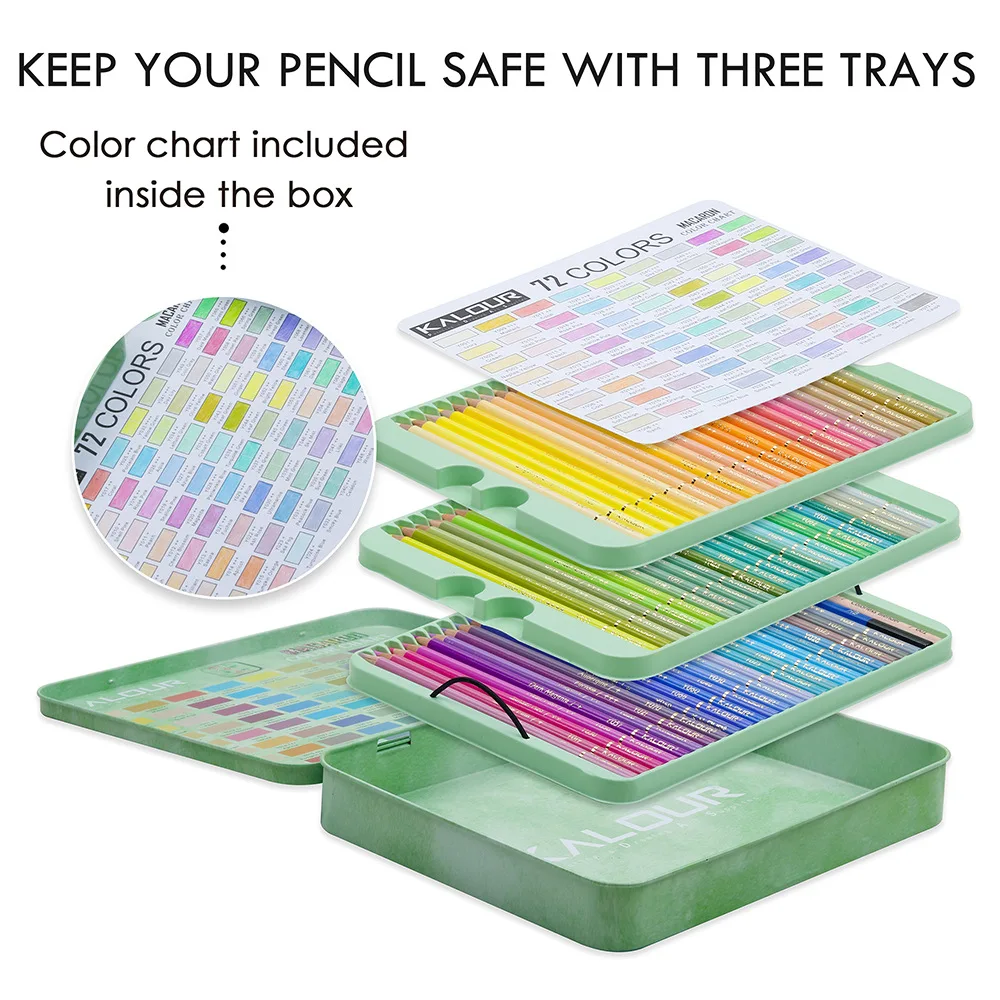 72pcs Macarons Color Pencils Professional Soft Pastel Coloring Colored Pencil Drawing Sketching Art Painting Student Supplies
