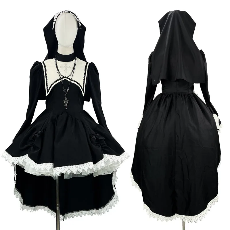 

Комплекты платьев в стиле викторианского панка XXOO для женщин, готические платья Y2K, костюмы монахинь для Хэллоуина, платья принцесс, вечерние платья в стиле Харадзюку