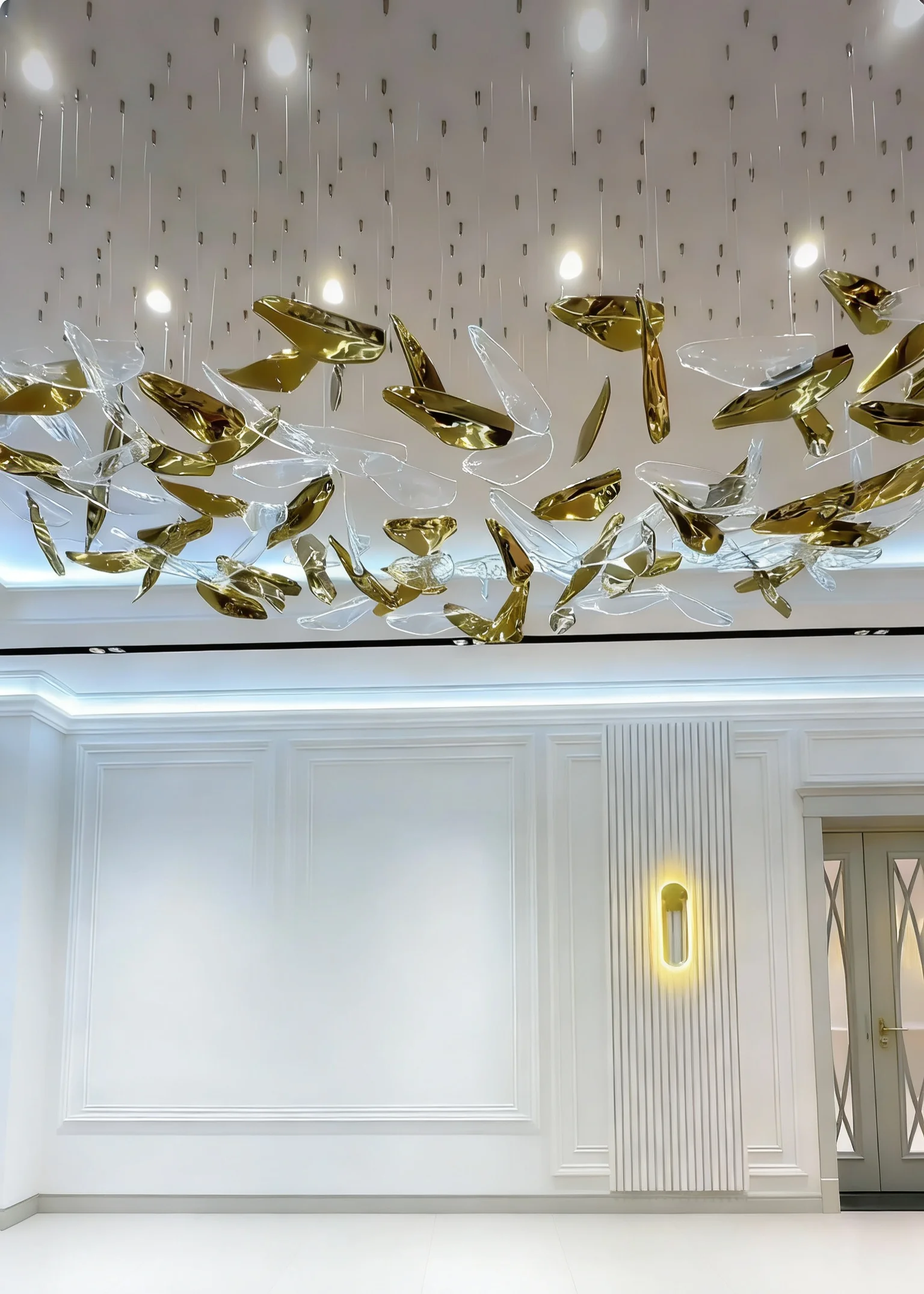 Nordic Glass Hanging Lighting Dining Room Pendant Lamp Indoor Lighting Living Room Hotel Lobby Private Rooms Chandelier Lights