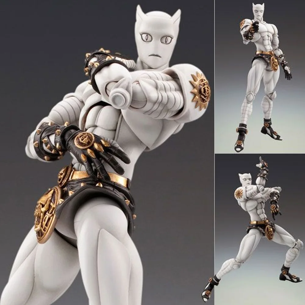 

16cm Jojo'S Bizarre Adventure - Killer Queen (White Cat Ver.) Super Action Statue Anime Character Statue Collection Desktop Toys