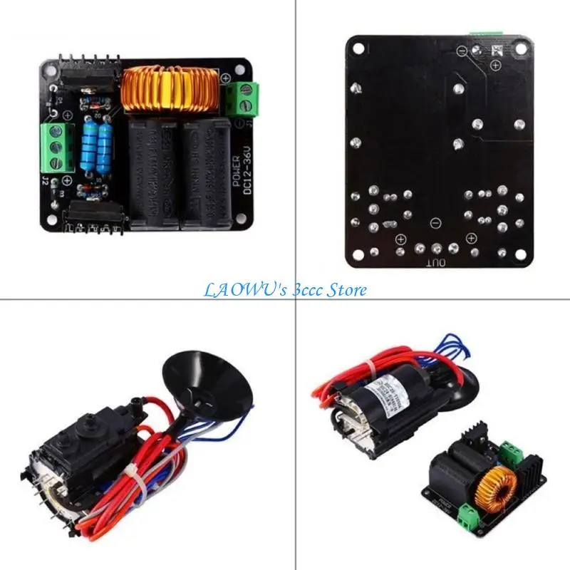Y8AD ZVS Coil Marx Generator DC12V-36V 20A 200W Flyback Driver Board Power Supply Induction Heating Module