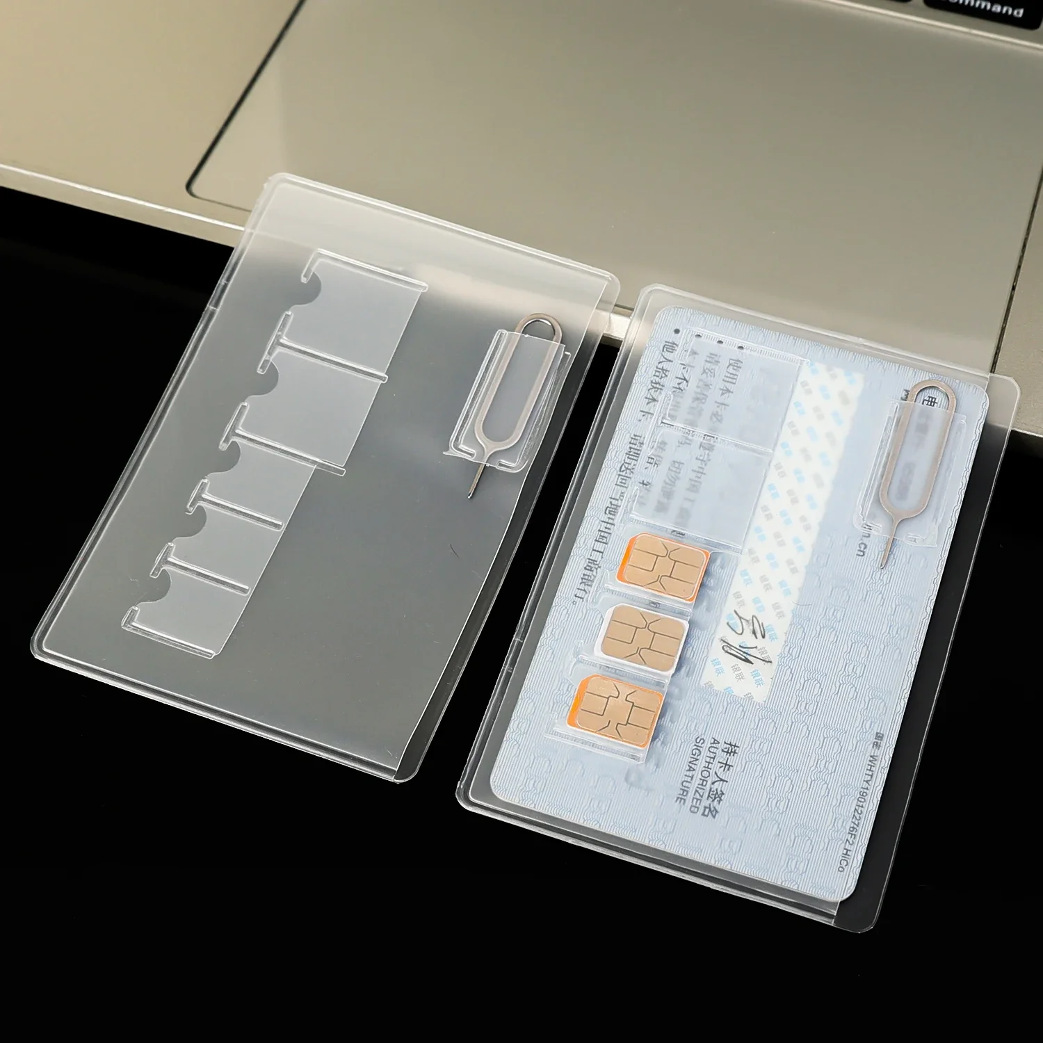 Espulsore per scheda SIM portatile Porta carte di memoria nano Custodia protettiva per slot per schede sottili anti-smarrimento per borsa per micro SIMcard