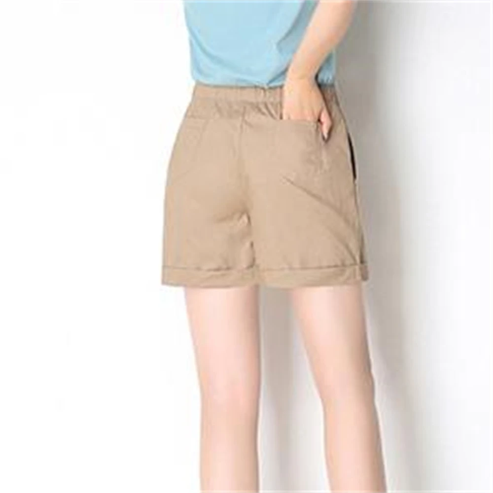 Women's 100% Cotton Shorts Loose Female Short Pants Breechcloth Scanties Fashionable Biker Short Candy Color Beach Summer 2024