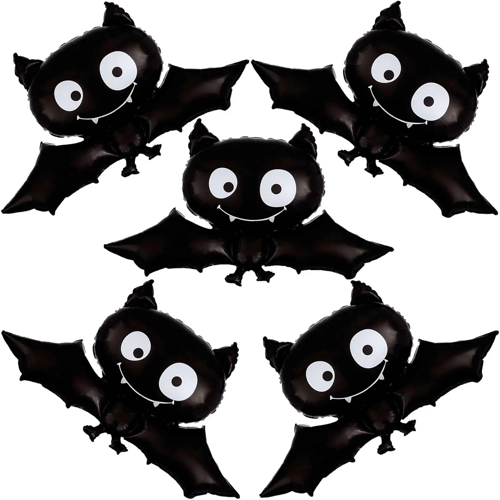 5 Stück 35 Zoll schwarze Fledermaus-Aluminiumfolie Luftballons Halloween Geburtstag Party Fledermaus Thema Party Dekoration Luftballons