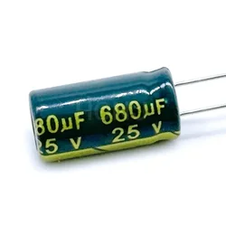 10PCS Higt quality 25V680UF 8X16 680UF 25V 8*16 Electrolytic capacitor