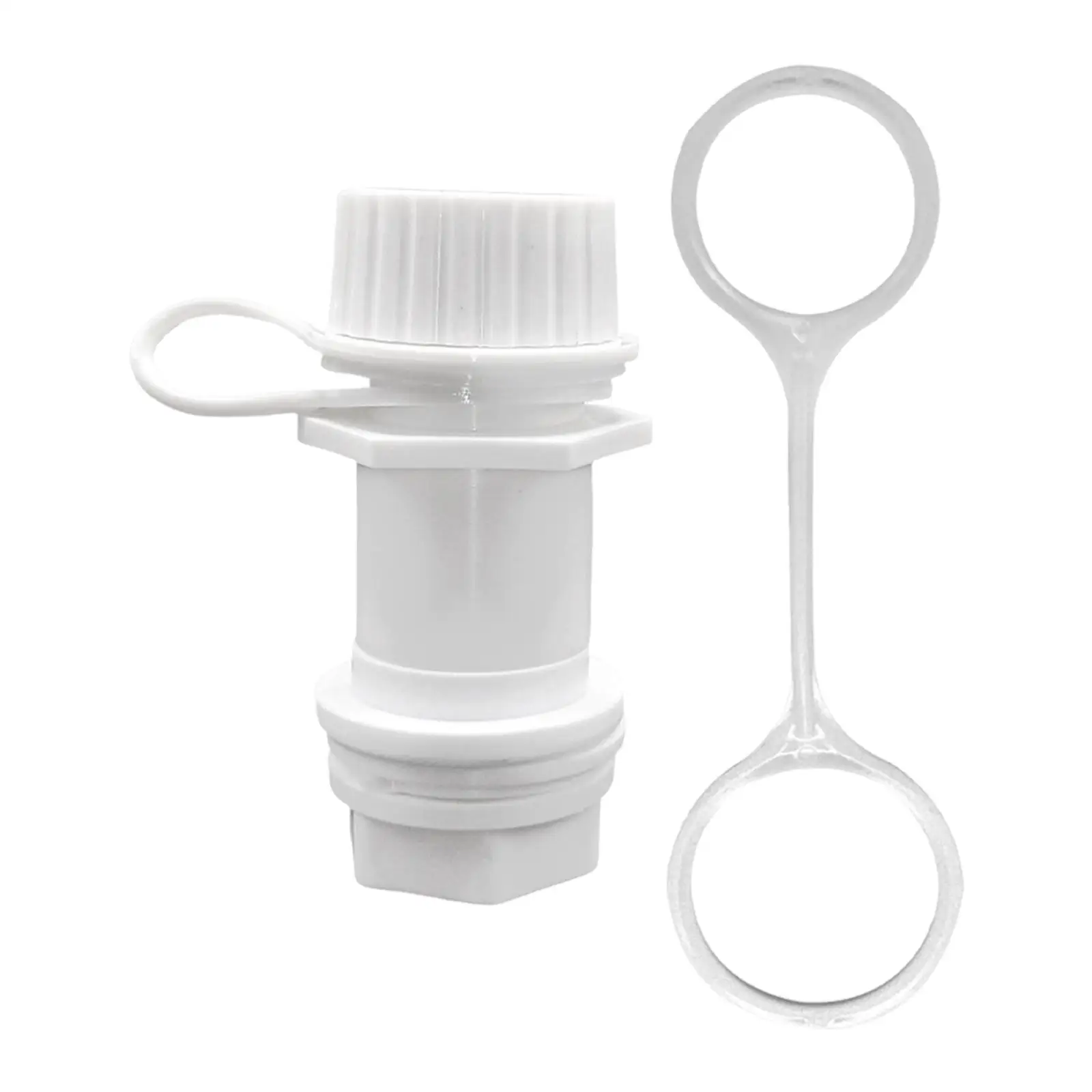 PP Polypropylene Threaded Cooler Drain Plug 24011 Leakproof Replacement Part with Tether for Home and Outdoor