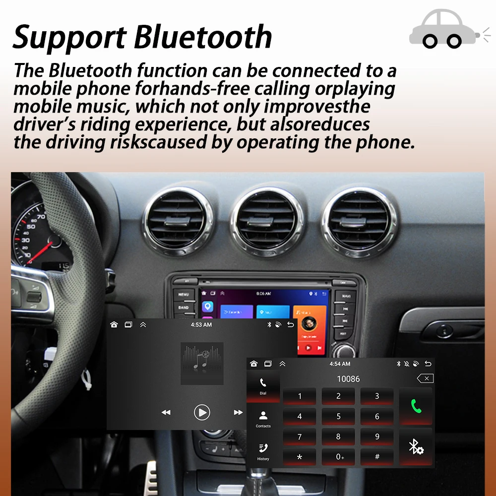 7 ''LELV Carplay لأودي TT 2006-2014 نظام تحديد المواقع والملاحة BT5 HD عكس أندرويد السيارات carplay 8 الأساسية مشغل راديو ستيريو الصوت