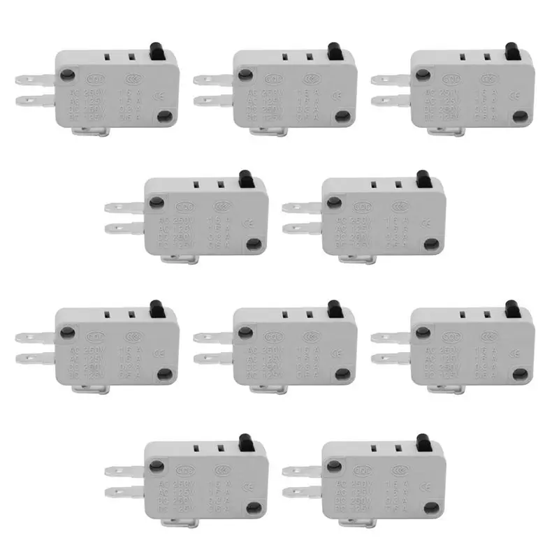 Kitchen Appliance 10Pcs Universal Microwave Door Oven Freezer Micro-Type Limit Switch Series AC/DC 125V 250V V-15-1C25 Snap Acti