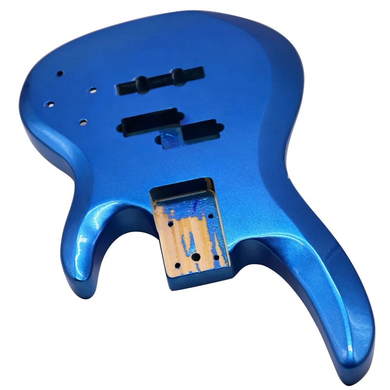 metallic blue color Poplar wood electric bass guitar body