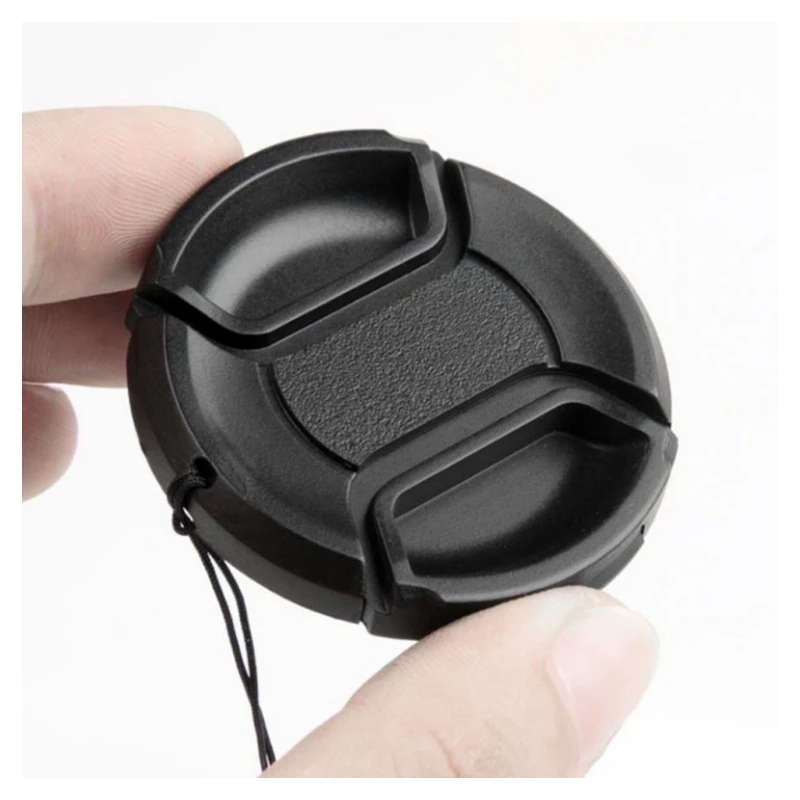 Camera Lens Cap Holder 37/39/40.5/43/46/49/52/55/58mm Center Pinch Snap-on Cap Cover Lens Cap Protective Lens for Camera