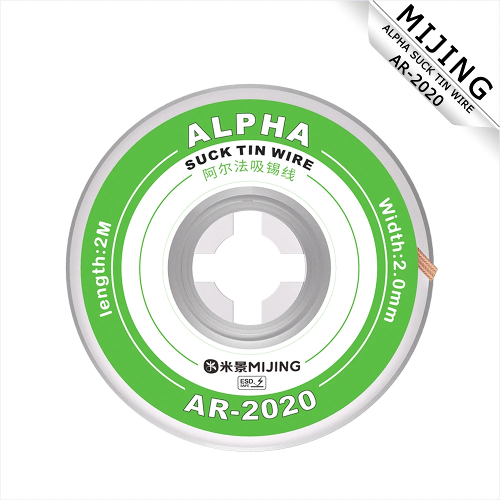 

MIJING AR-2015/AR-2020 Alpha Suck оловянная проволока для чип-платы, сварочная олово, быстро впитывается, ремонт медной проволоки, поглощающая лента для олова