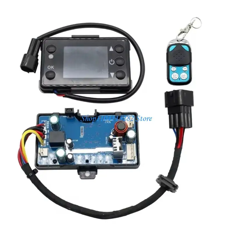 

12V 24V Parking Heater Monitoring Switches Board with Switches Remote Parking Heater Accessories LCD Monitor Switches Board