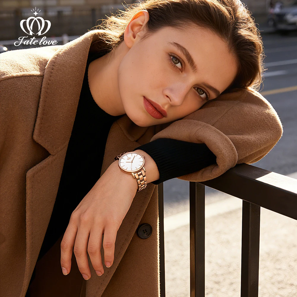 Fate Love brand watch manufacturer wholesales new minimalist steel strip quartz watch waterproof women's watch 918