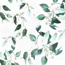 Floral Peel and Stick Wallpapers Green Self Adhesive Contact Paper Removable Waterproof Wallpaper For Bedroom Home Decoration