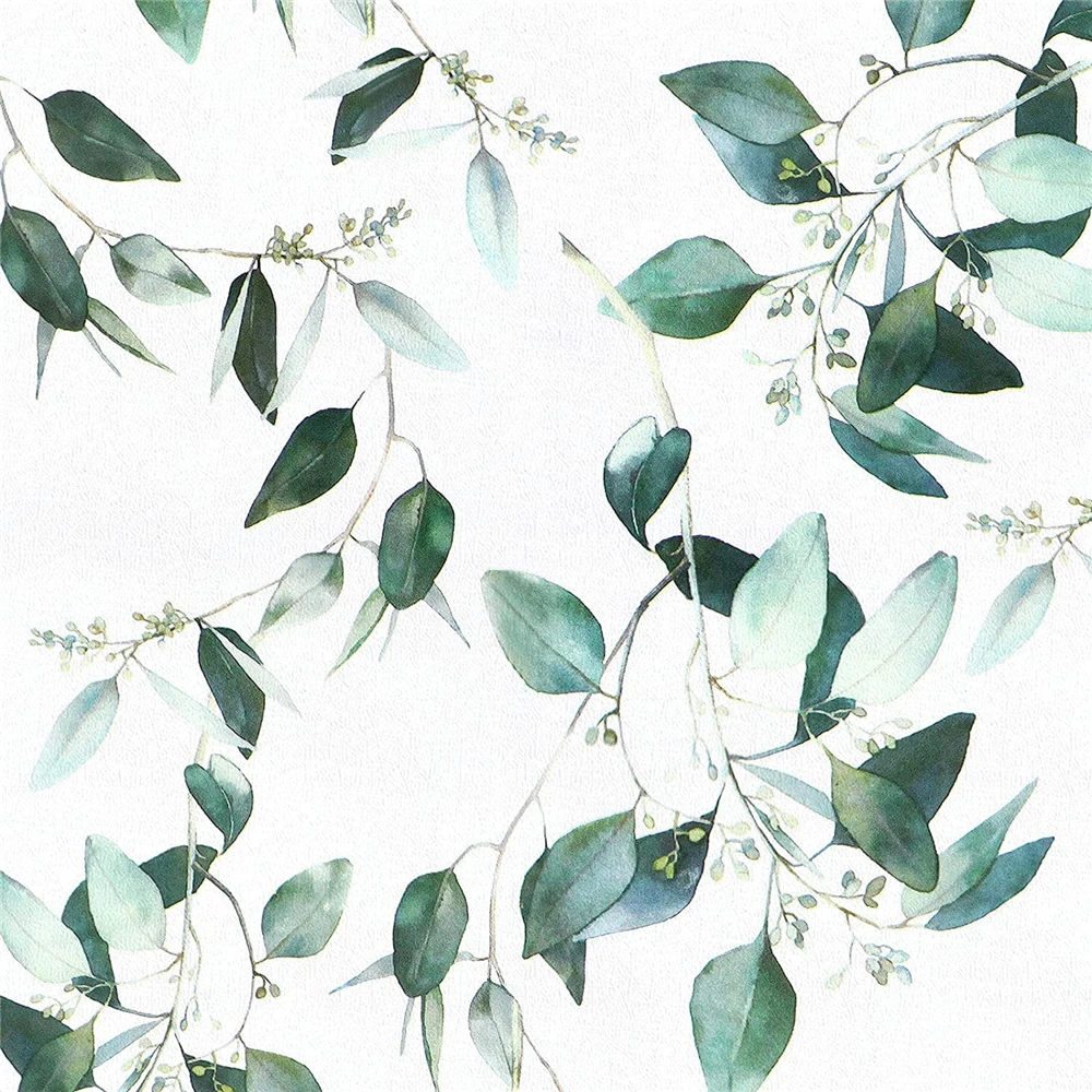 Floral Peel and Stick Wallpapers Green Self Adhesive Contact Paper Removable Waterproof Wallpaper For Bedroom Home Decoration