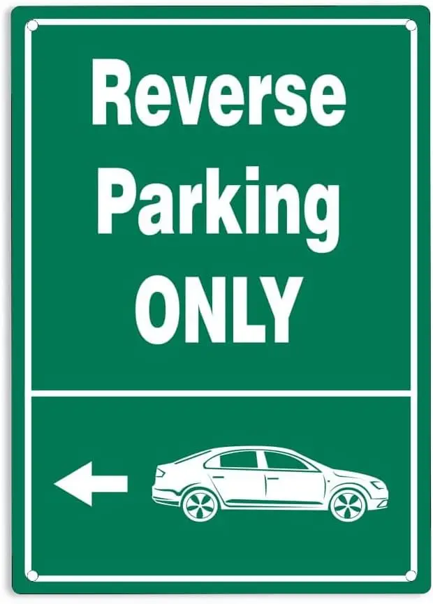 ERMUHEY Reverse Parking Only Sign Metal Tin Signs, Reverse Parking Only Poster for Home/Office/Restaurants/Cafes Bars Pub/Man Ca