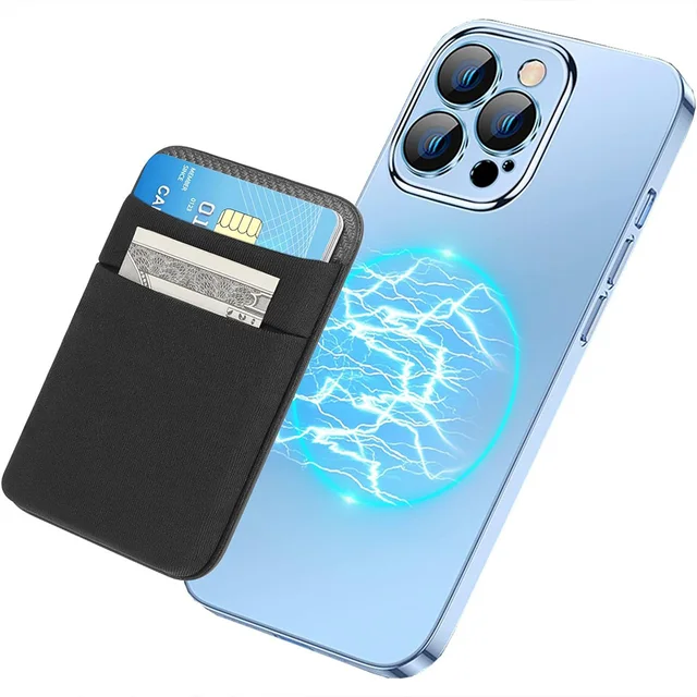 Etui na karty Magsafe Etui na karty Magentic Wallets Lycra Cardholder Kompatybilne z IPhone 16 15 14 13 12 Pro Max Samsung 21 22