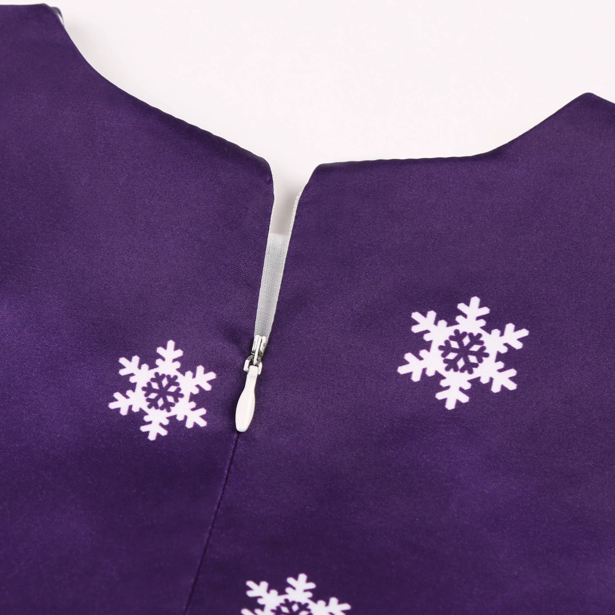 2026 Neues Mädchenkleid Weihnachtsmann Schneekleid Cartoon-Print Prinzessinnenkleid Weihnachtskostüm Ins – Detail 3