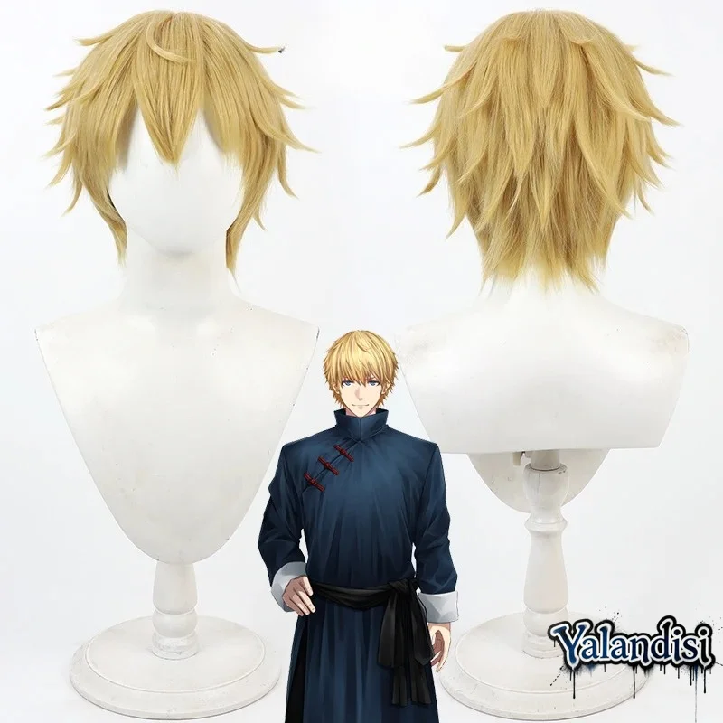 Yalandisi& NIJISANJI Virtual YouTube Ex·Albio Cos Cosplay Wig Halloween Carnival Party Prop Synthetic Hair Heat Resistant Fiber