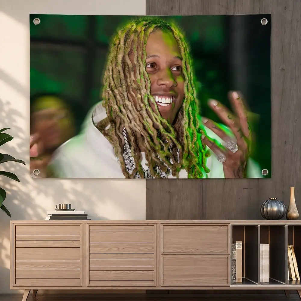 Popular American Hip-Hop Rapper L-Lil Durk Flags Indoor Outdoor Wall Hanging Flag Decor Banner Wall Decor