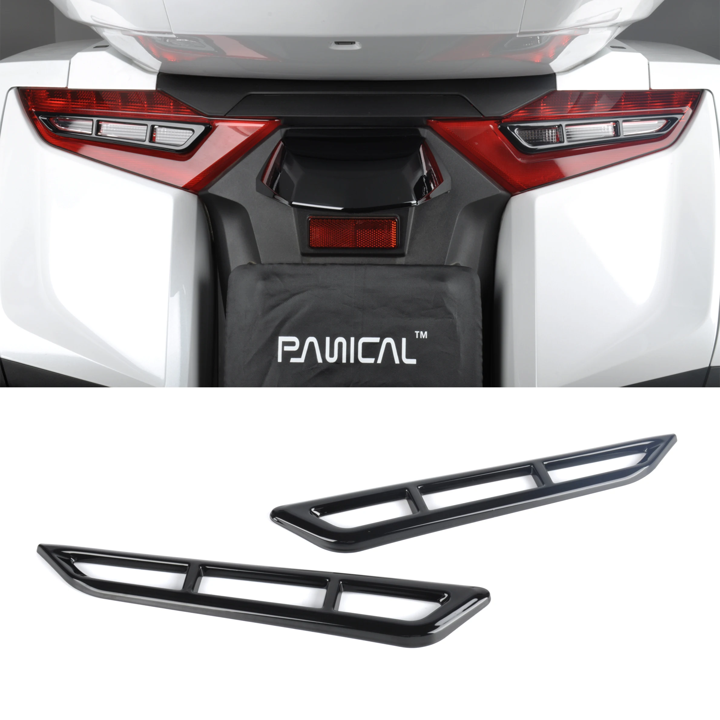 

Panical Motorcycle Taillight Rear Tail Lamp Trim Accents Turn Signal Protection Cover 2018-2023 For Honda Goldwing GL1800 F6B