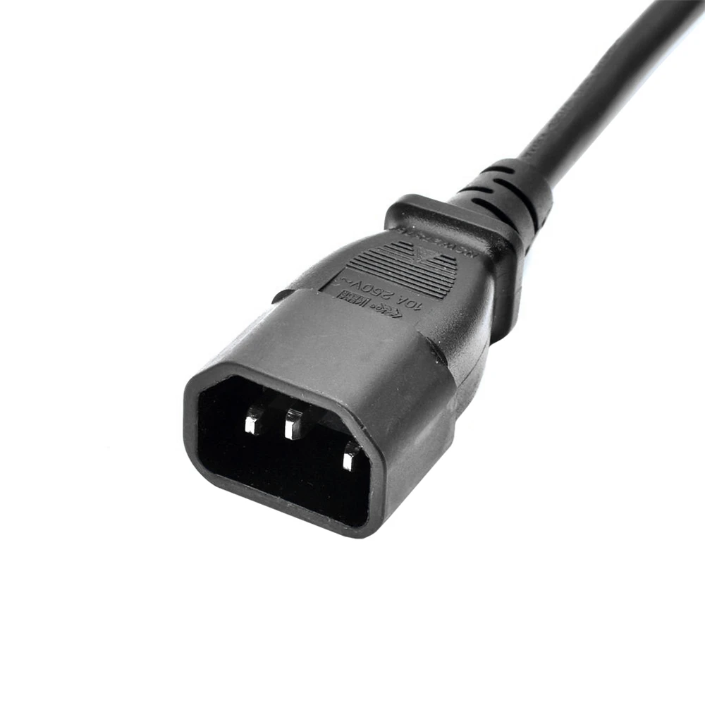 High Quality IEC 320 C14 Male Plug to 4XC13 Female Y Type Splitter Power Cord , C14 to 4 x C13, 250V/10A 1 out of 4 power cable