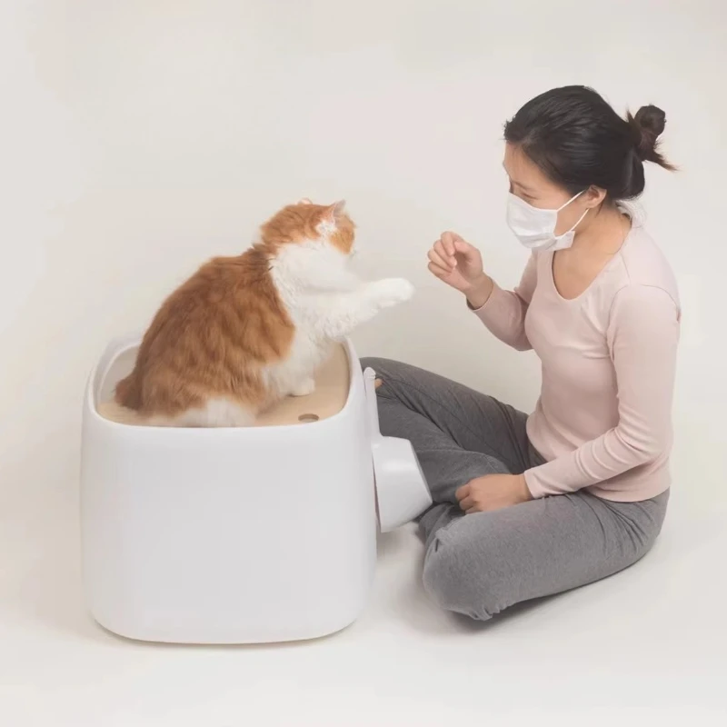Stainless Steel Jewelry Defecation Castle For Cats Litter Box Extra Large Sandbox Litter Box Katzenklo Edelstahl Pet Products