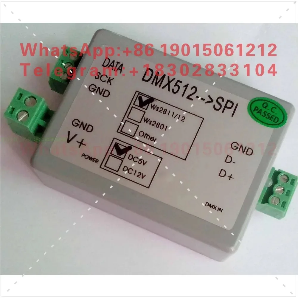 DMX512 light strip light string control WS 2811/12/13UCS1903 DMX to SPI control DMX512 decoding