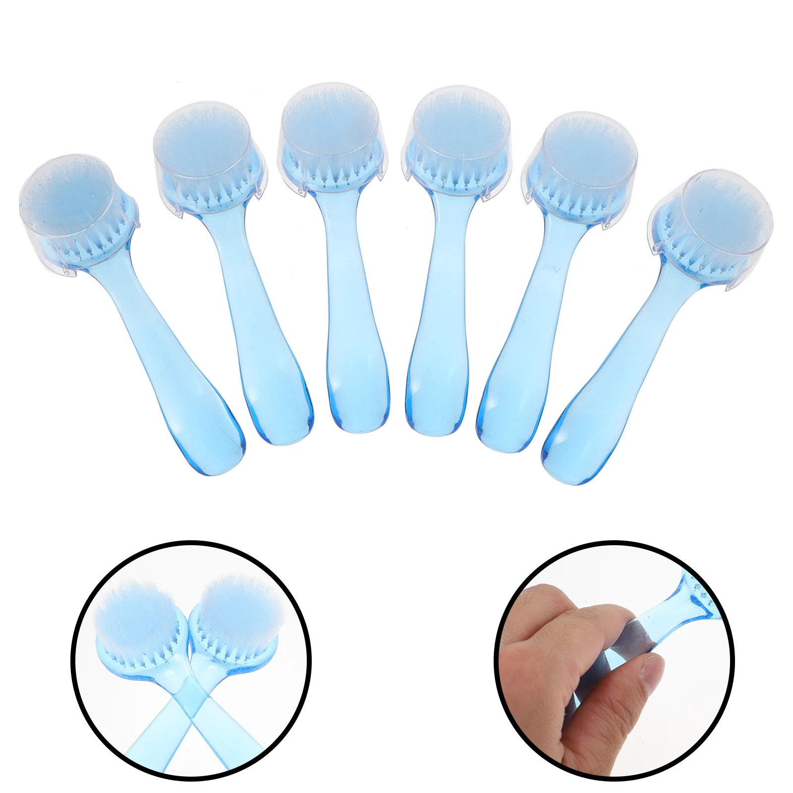 

6pcs Manicure Tool Durable Fingernail Cleaning Brush Nail Dust Remover Home Salon Use Dust Removing Brush Nail Cleaning Tool