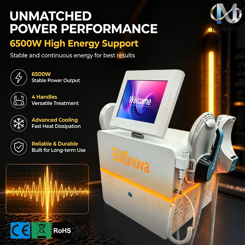NEO 6500W 200Hz Radio Frequency Body Shaping Device with Emergency Stop Button Burns Fat Stimulates Muscles Radio Frequency