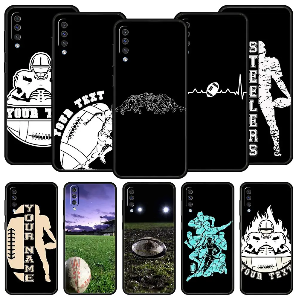 Rugby Ball Phone Case For Samsung A54 A52 A24 A14 A50 A72 A70 A10 A30 A40 A20S A20E A02S A12 A22 A34 A42 A32 5G A04s Cover