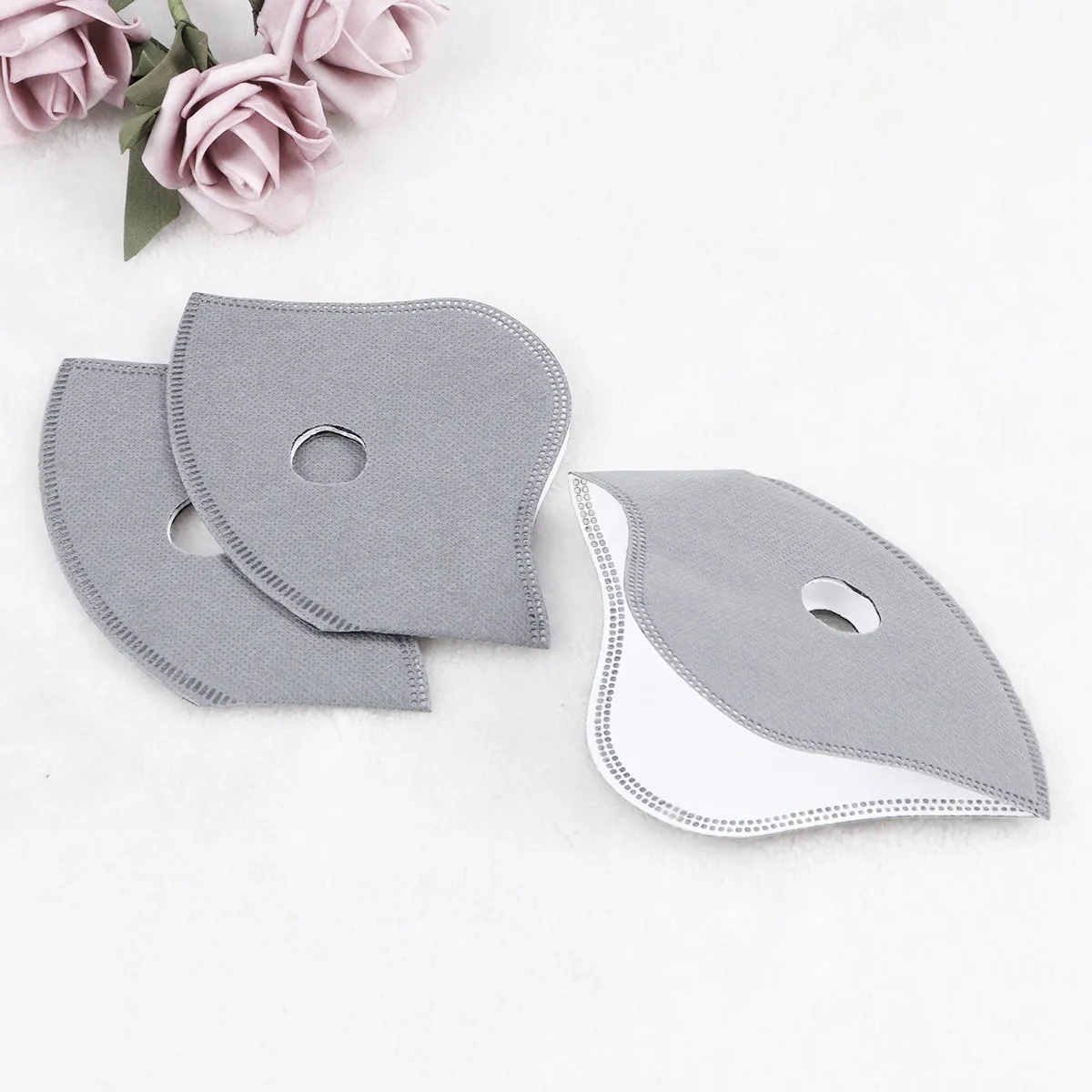 3Pcs Activated Carbon Cycling Mask Ergonomic Curved Design Breathable Ventilation Anti-Pollution Anti-Odor Outdoor Racing Bike