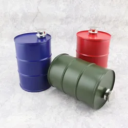 25OZ 750ML Hip Flask Vodka Oil Drum Shape Body 304 Stainless Steel Alcohol Liquor Wine Bottle Whisky Flagon Oil Barrel Jug