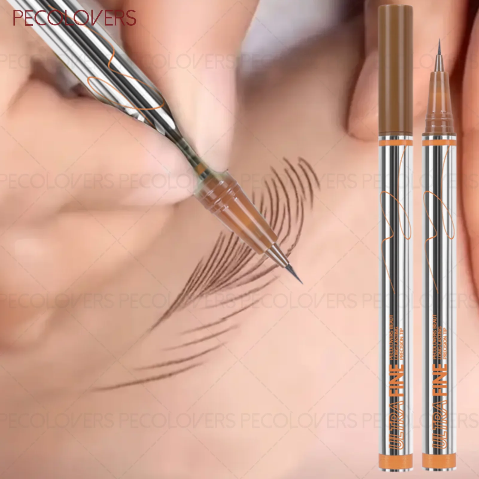 

1 шт. ультратонкий жидкий карандаш для бровей с точным наконечником для четкой формы бровей, имитирующий естественный 3D-эффект, стойкий.