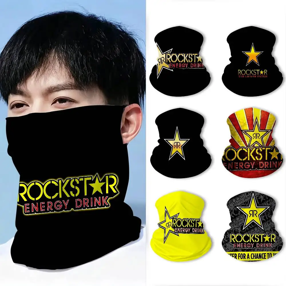 R-Rockstar E-Energy D-Drink UV protection face mask lightweight tube scarf for outdoor riding mountaineering camping