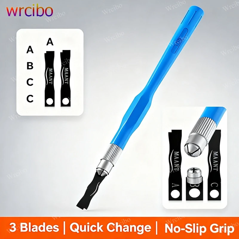 

MaAnt M098 LCD Frame Limit Glue Removal Knife ,3Pcs Blades for Phone Screen Repair, Quick Remove Edge Glue Without Damaging LCD