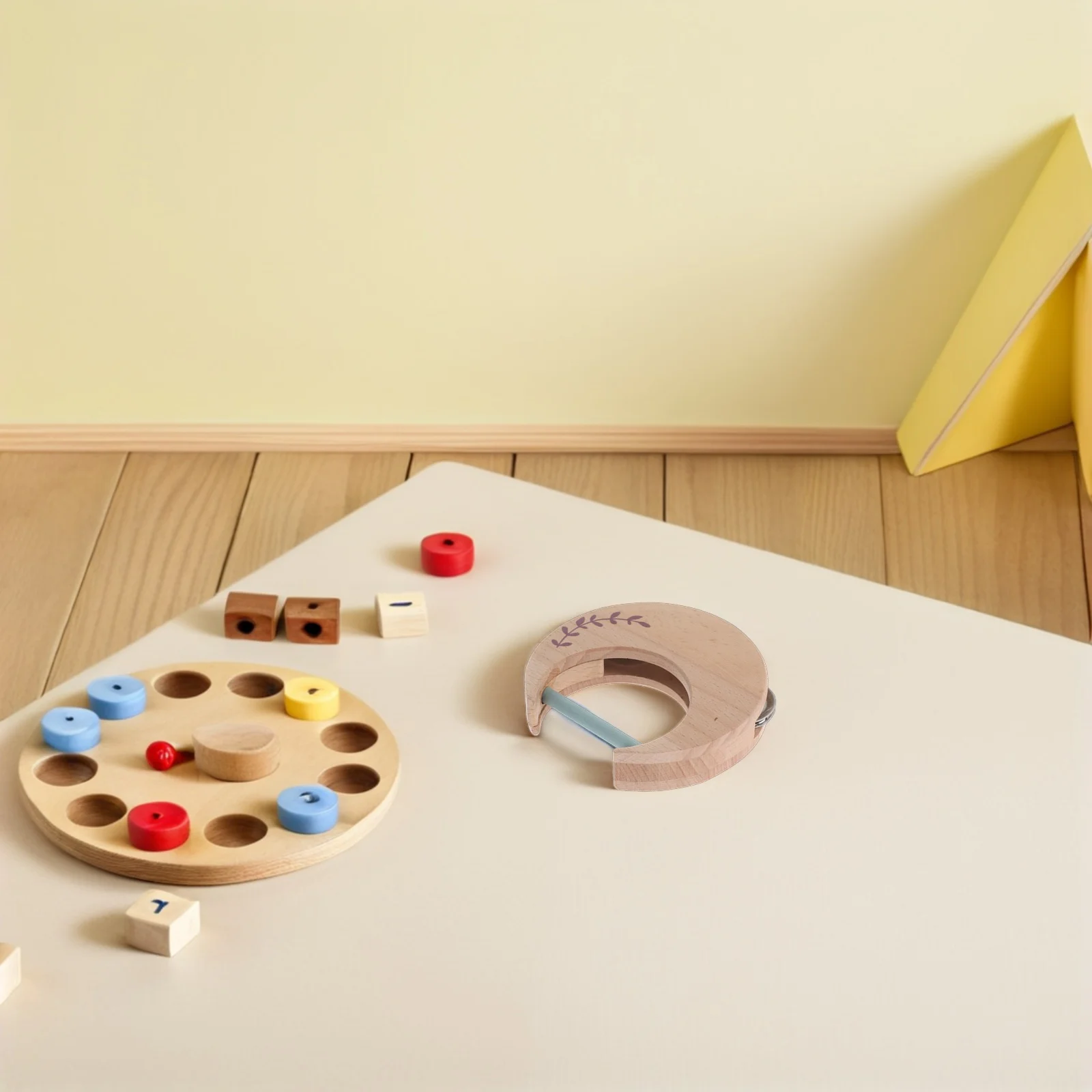 

Moon Shaped Tambourine For Kids Half Moon Wooden Percussion Instrument Handheld Music Toddlers Montessori Rhythm Preschool