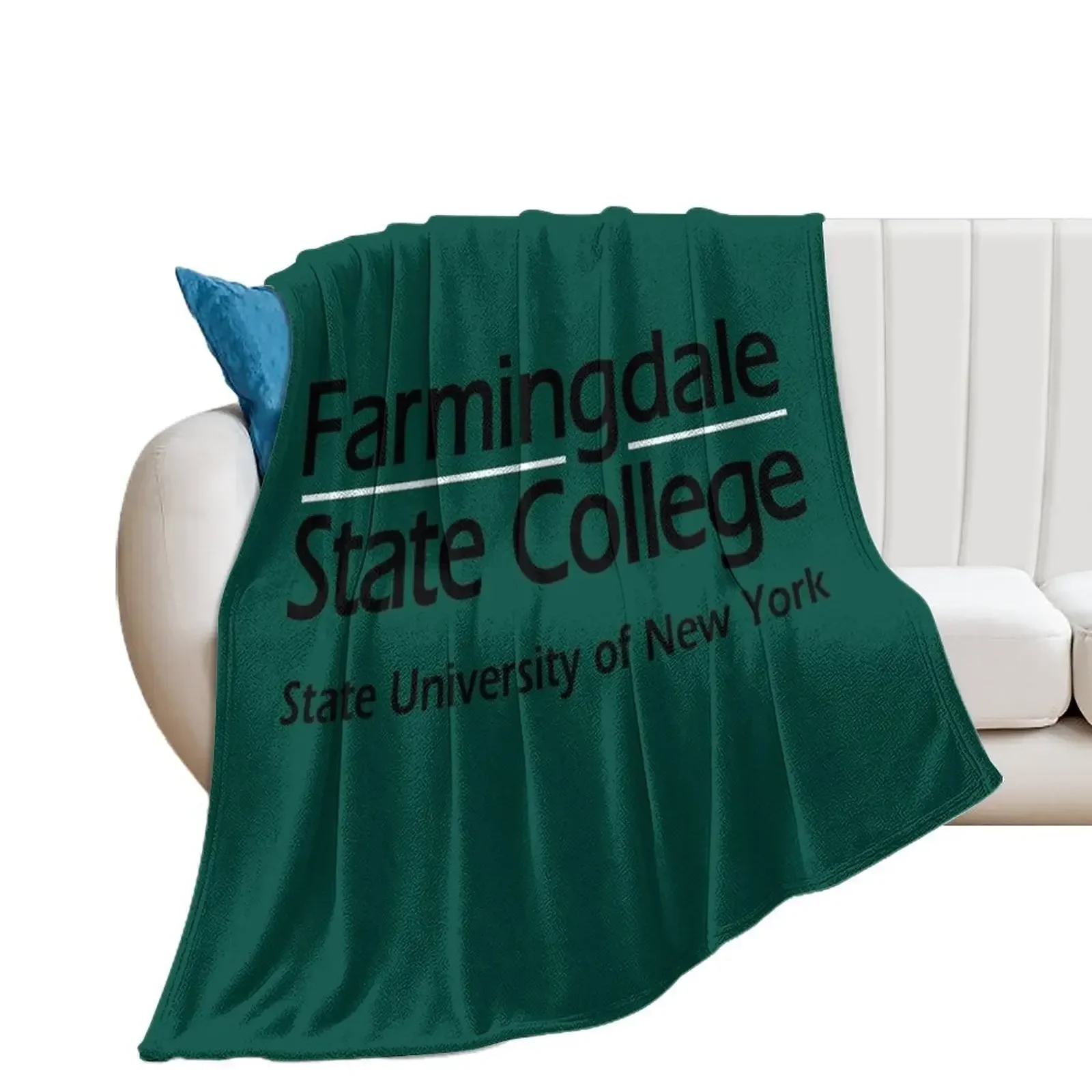 

Farmingdale State College Throw Blanket Cute Plaid Hairys Moving Soft Beds Blankets