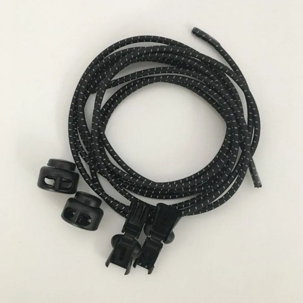 

1 пара шнурков для спортивной обуви, эластичные светоотражающие темно-синие ленивые шнурки для бега, пешего туризма, скалолазания, спортивной обуви, шнурки