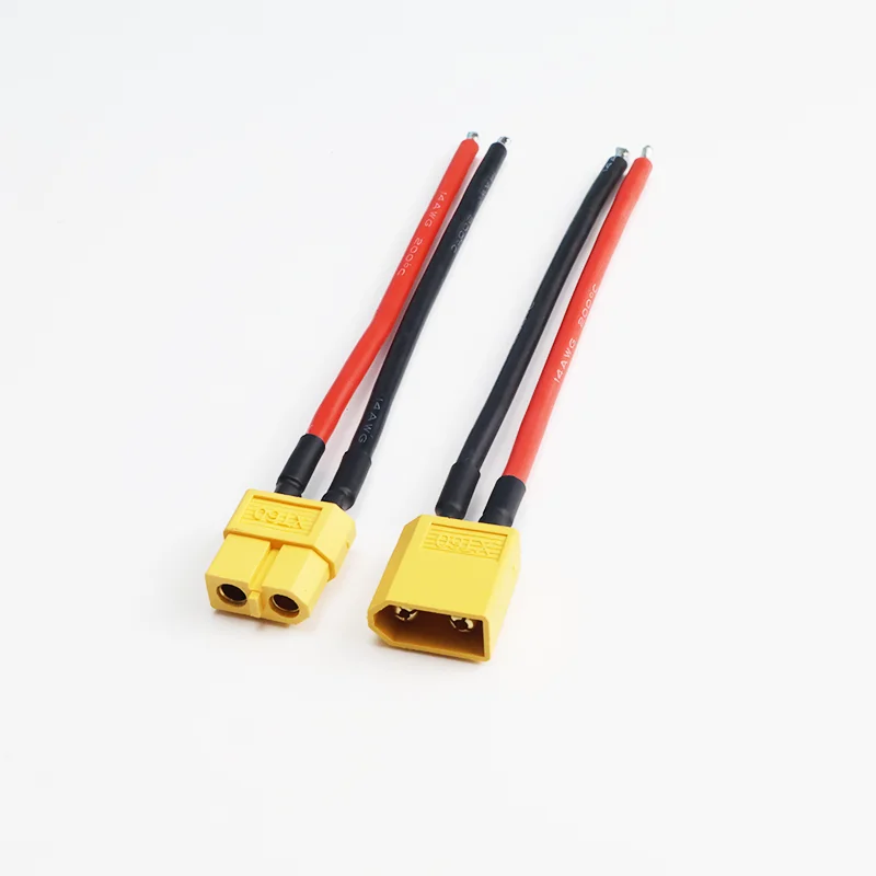 جديد 5 قطعة XT60 أنثى/ذكر التوصيل البطارية موصل موازي مع سلك مرن سيليكون 14AWG 100 مللي متر لمحرك بطارية ليبو RC