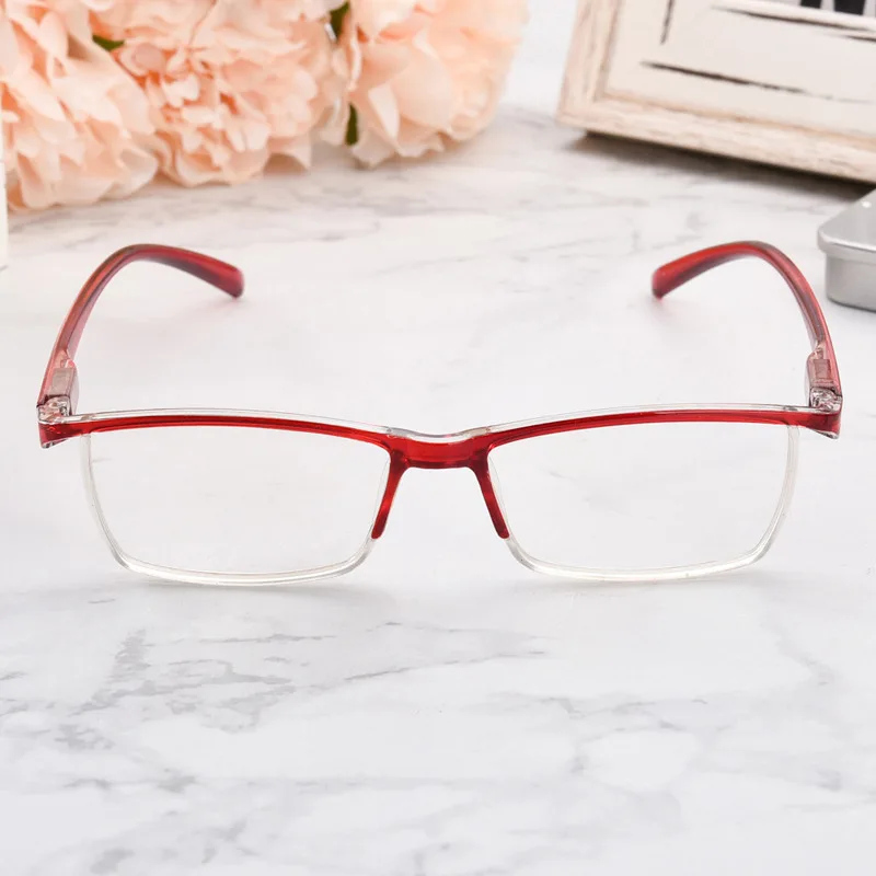 Gradient Color Reading Glasses Unisex Business Ultra-Light Frame Anti Blue Light Eyeglasses Computer Goggles