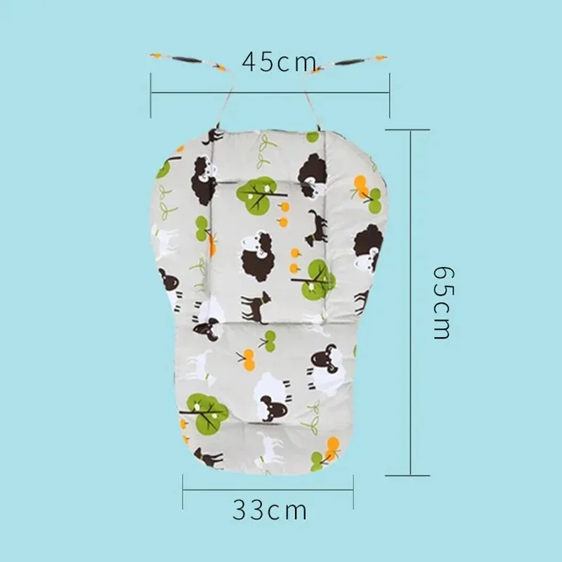 Baby Dining Chair Cushion Thickened Soft Cotton Pad Stroller Seat Cushion Breathable Cartoon Cute Animal Pattern Cushion