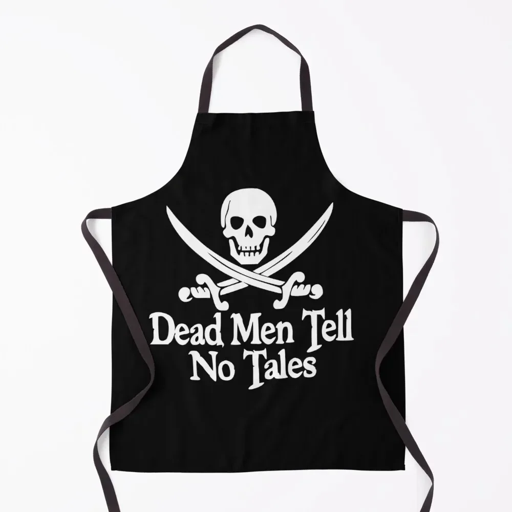 Pirates Skull Crossed Swords Dead Men Tell No Tales - White Apron Woman Kitchen kitchen gadgets Apron