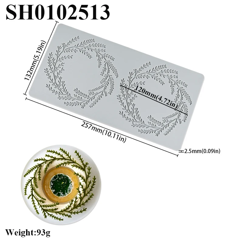 Honeycomb Flowers Branches Design Sugarcraft Silicone Pad Mold Kitchen Fondant Mold Chocolate Chip Dessert Decoration Tools