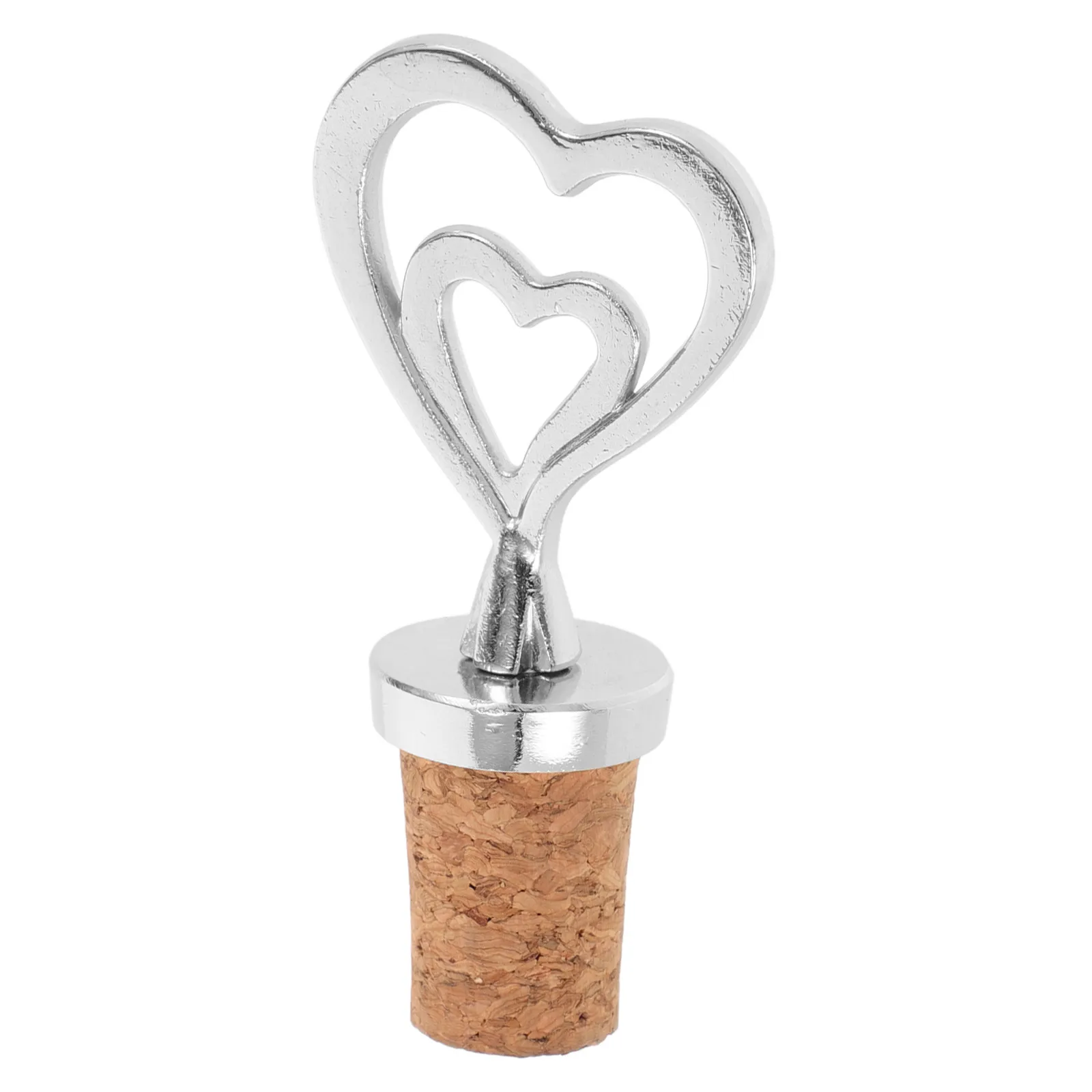 

Heart Shaped Stopper Cork Bridal Shower Favor Decorative Wood Romantic Design Valentine Wedding Party Metal Bottle Stoppers