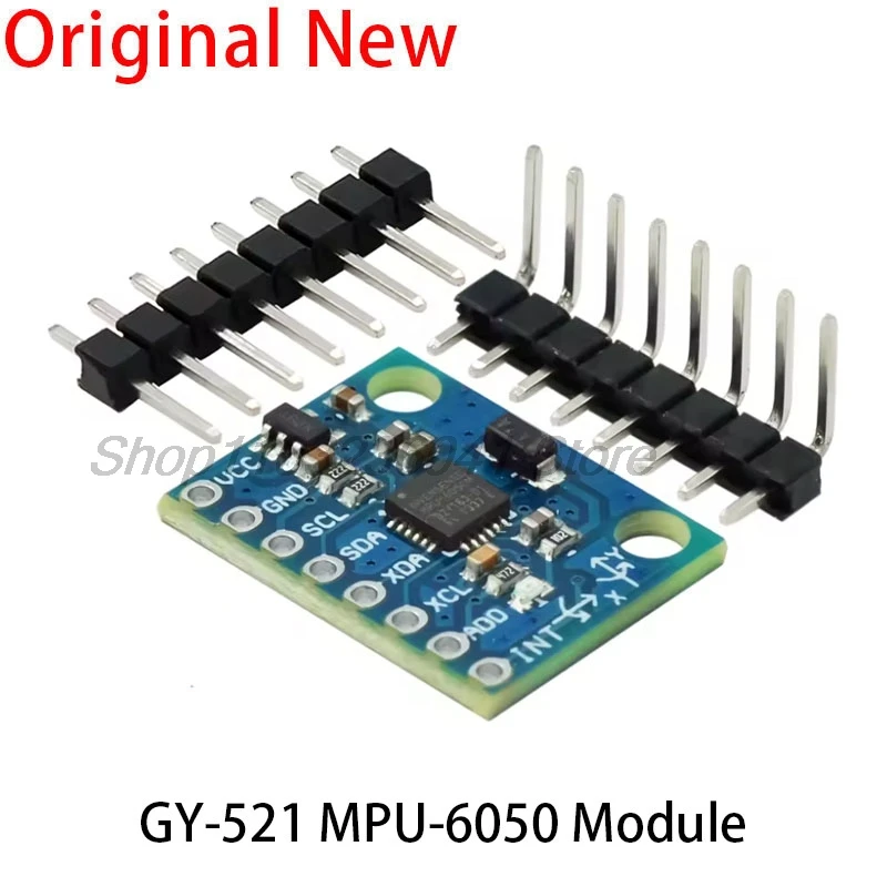 IIC I2C GY-521 MPU-6050 MPU6050 3-osiowe analogowe czujniki żyroskopowe + moduł akcelerometru dla Arduino z pinami 3-5 V DC