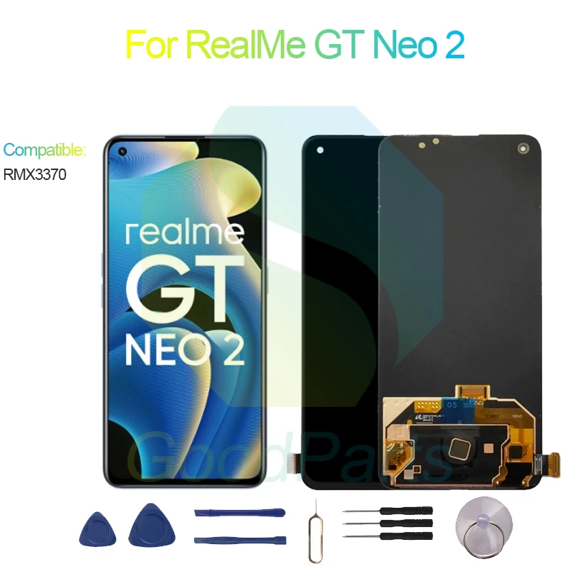 

For RealMe GT Neo 2 LCD Display Screen 6.62" RMX3370 For RealMe GT Neo 2 Touch Digitizer Assembly Replacement