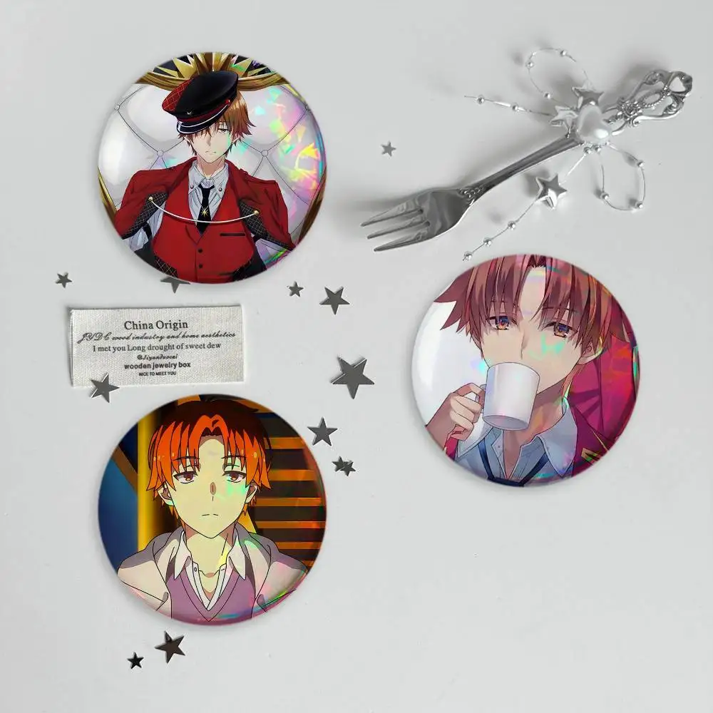 Reserved A-Ayanokoji K-Kiyotaka Brooches Cartoon Badge Pins Backpack Hat Accessories Friend Gift