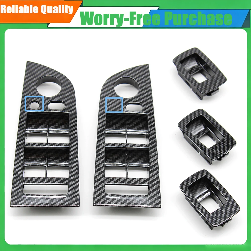 For BMW 3 Series E90 E91 316 318 320 325 328i LHD RHD Carbon Fiber Car Interior Accessories Window Lifter Control Switch Panel